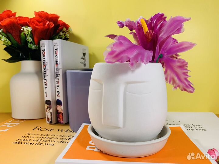 Силиконовая форма Кашпо горшок Спящий муар