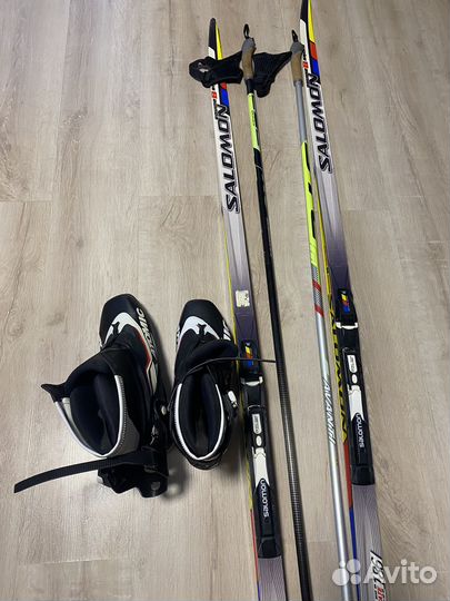 Лыжи беговые salomon eqvipe 8 skate с ботинками