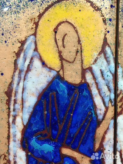 Картина Святая Троица ювелирная эмаль А.Авдеев