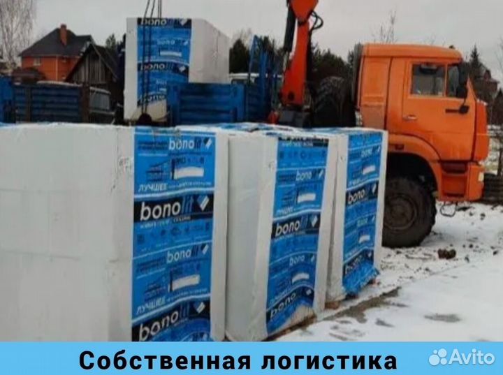 Газобетонные блоки (газоблоки), пеноблоки Bonolit D600 и D400