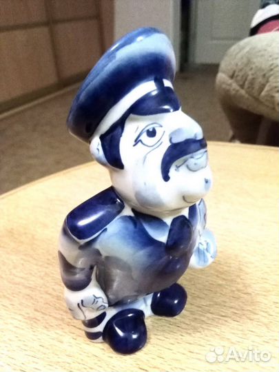 Статуэтки СССР гжель, рог для вина