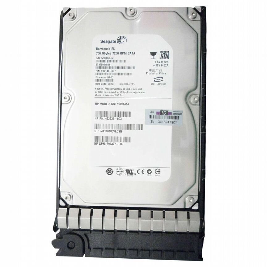 [432337-003] Жесткий Диск Hp 750gb Sata2 3,5" Hdd 432337-003