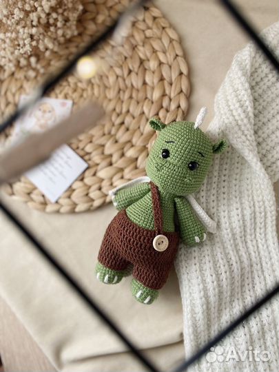 Дракоша вязаная игрушка