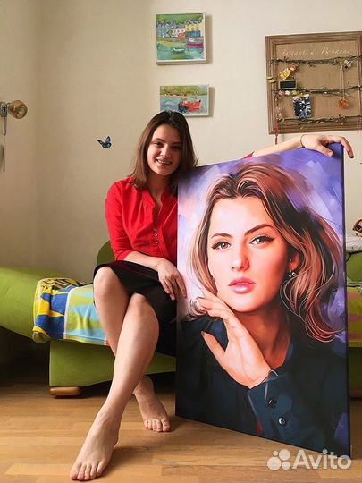 Портрет на холсте по фото Дмитров