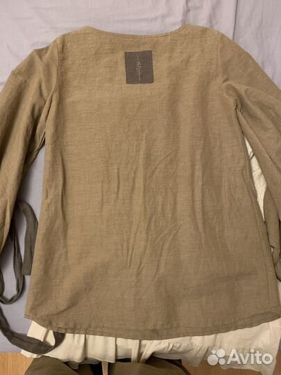 Бохо льняная блуза 42-44р или 46 на узкие плечи