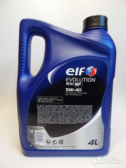 Масло моторное 5w40 ELF Evolution 900 NF