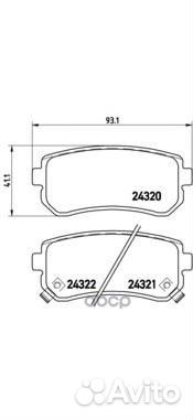 Колодки тормозные дисковые задн. hyundai accent
