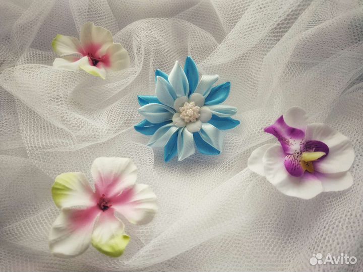 Бантики для волос на резинке