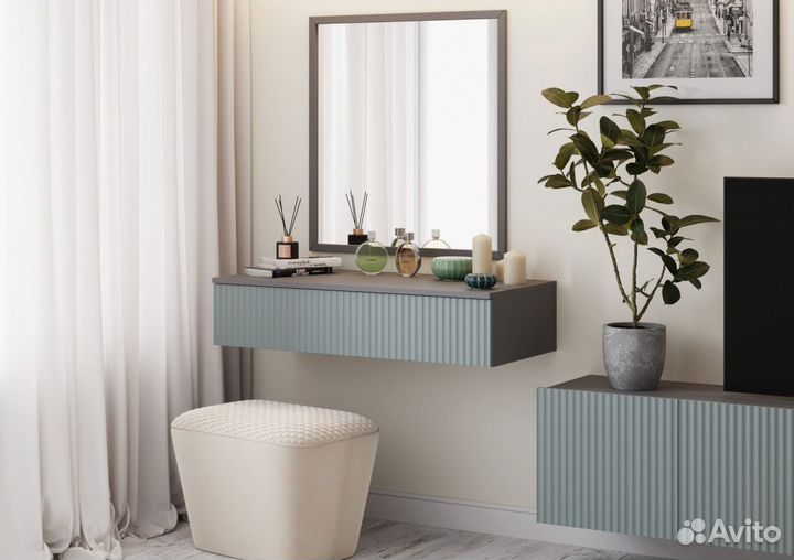 Тумба консольная Грин Грей