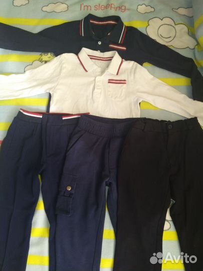 Поло, брюки, рубашки, футболки, костюмы 122