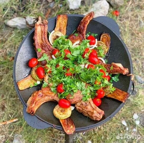 Сковорода садж чугунная 50 см