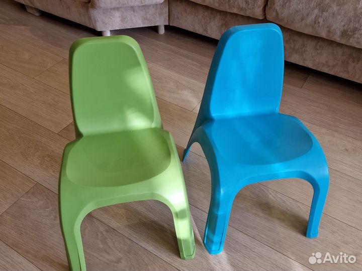 Стул (1 шт, синий) детский пластиковый