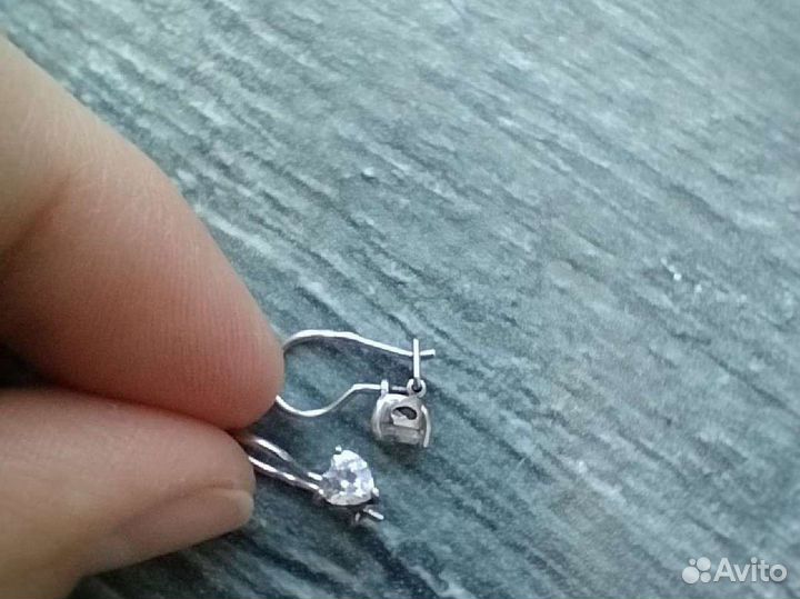 Серебряные серьги детские