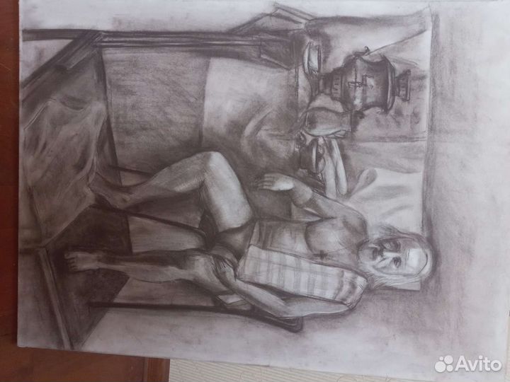 Академический рисунок уголь 550 *800