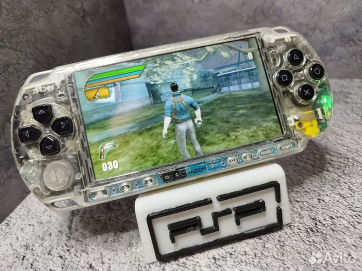 Sony PSP3008 Прозрачная 128GB 2400+ игр