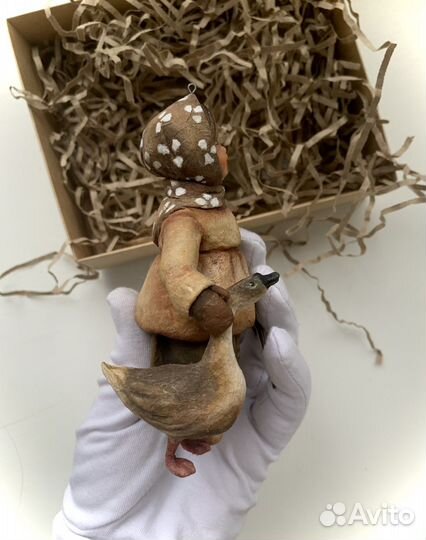 Ватная елочная игрушка