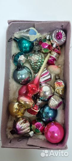 Набор Елочных игрушек Малютка. 21 шт. СССР