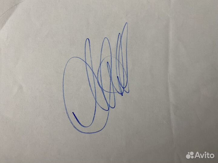 Автограф Александра Кержакова оригинальный на бело