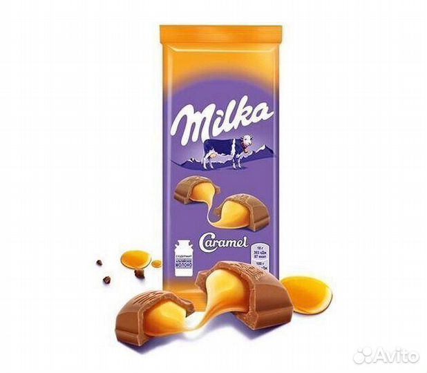 Шоколад Milka с карамелью 90 г