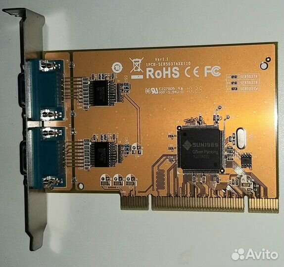 Плата расширения PCI-COM2 RS232 ser5037b SUN1989