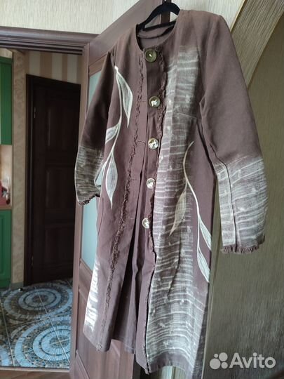 Льняной плащ