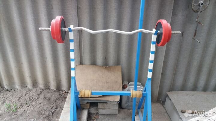 Штанга гриф блины скамья