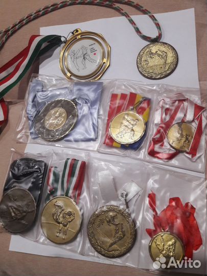 Коллекция Спорт медали единоборства +в подар. 4 шт