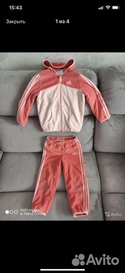 Спортивный костюм adidas для девочек 98