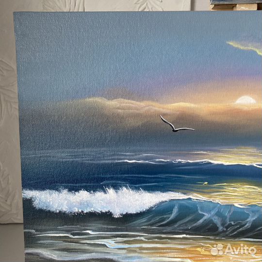 Картина маслом «Морской пейзаж»