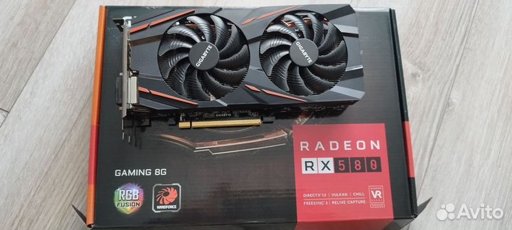 Видеокарта rx580 8gb gigabyte