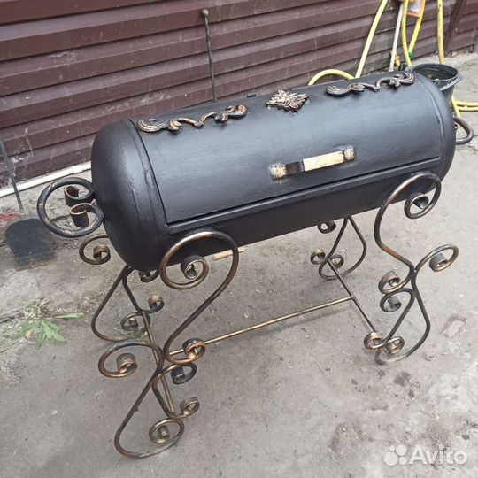 Мангал из газового баллона+ковка