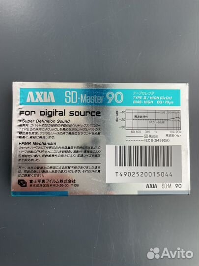 Аудиокассета axia SD-Master 90. Japan. 1986 год