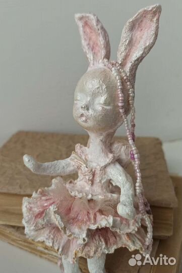 Ëлочная игрушка ручной работы Зайка