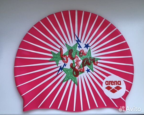 Шапочка для плавания arena детская силиконовая