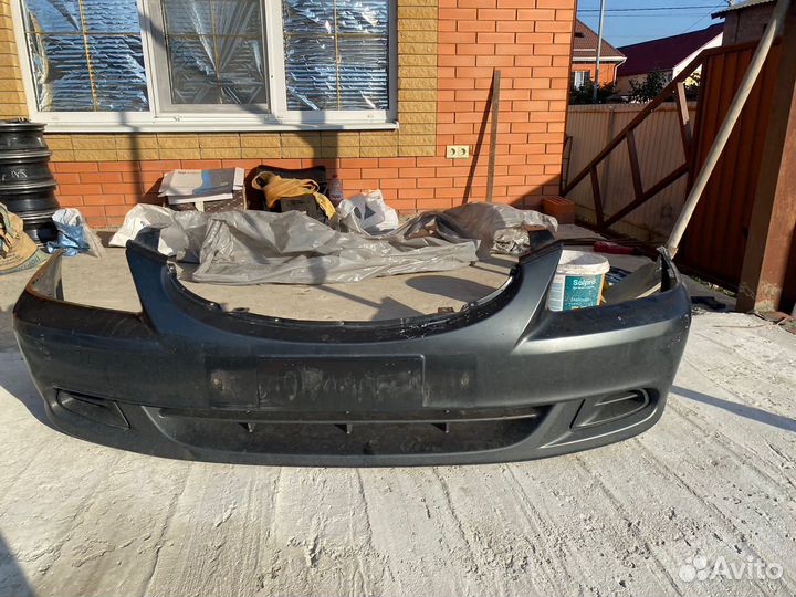 Бампер Hyundai Accent темно-серый