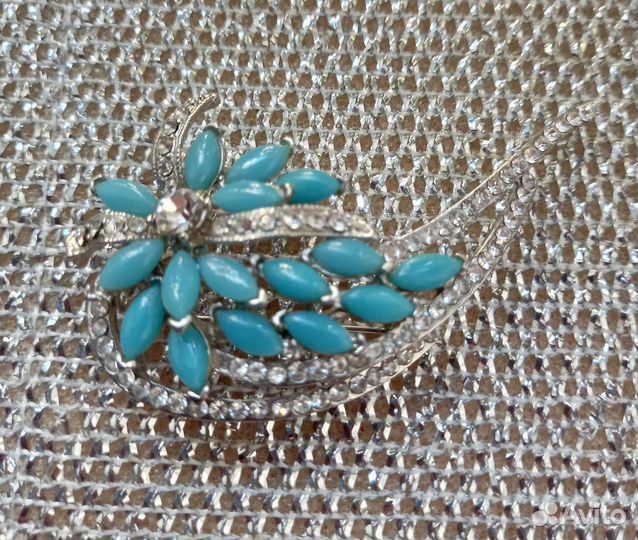 Серьги серебро 925 пробы, броши