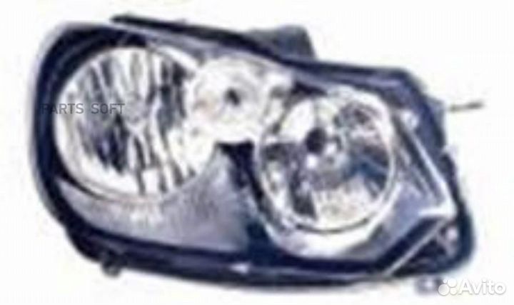 Фара VW golf VI -12 черн. прав