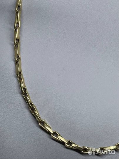 Золотая цепь якорное плетение жёлтое золото 50 см