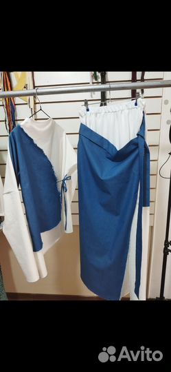 Костюм двойка женский летний с юбкой