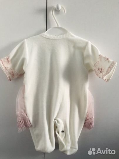 Велюровый комплект на выписку для девочки