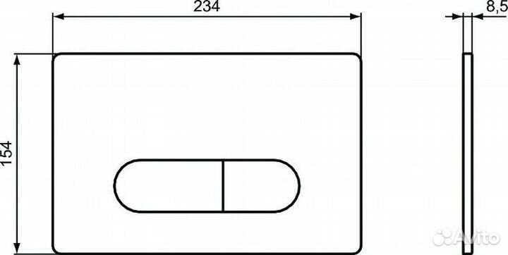 Клавиша смыва Ideal Standard Oleas R0116AA Хром