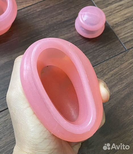 Банки для вакуумного массажа розовые