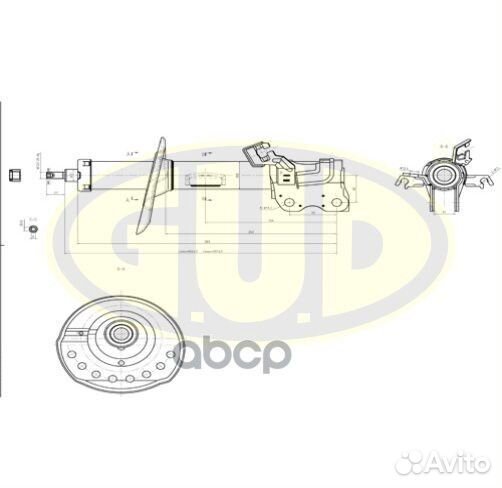 Амортизатор nis juke 6.10 перед l GSA339754 G.U.D