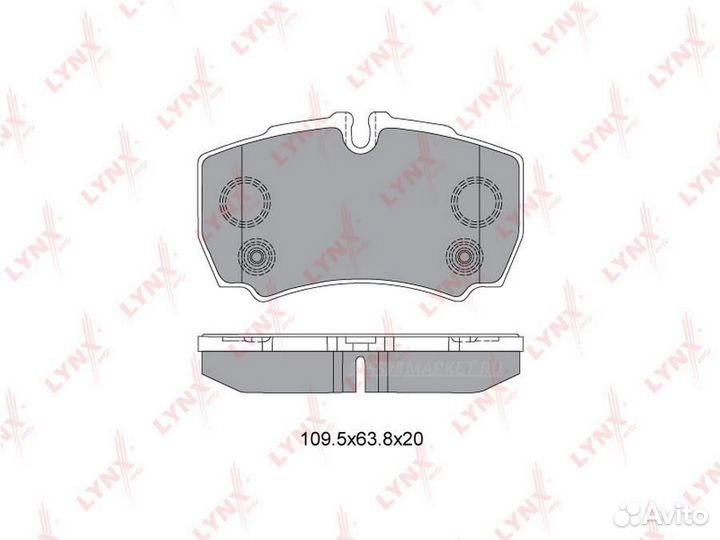 Lynxauto BD-3035 Колодки тормозные дисковые зад