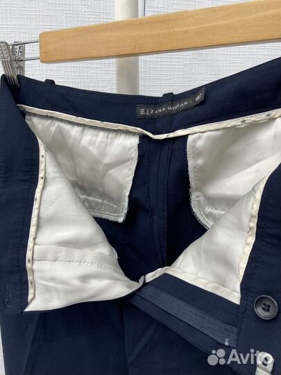 Брюки zara women темносиние S