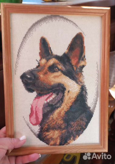 Картина вышитая крестиком ручная работа