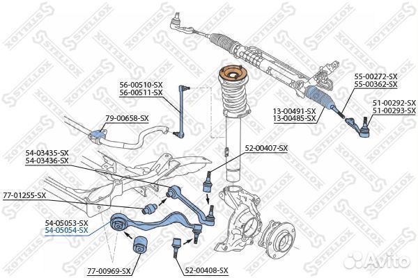 Рычаг нижний правый BMW E87 04/E90 05