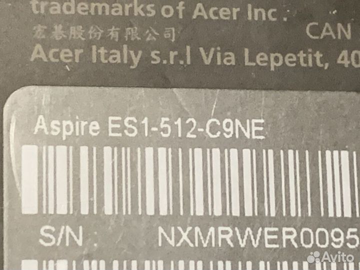 Корпус в сборе б/у Acer ES1-512