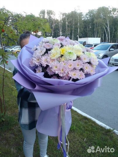 Букет гигант из кустовой хризантемы