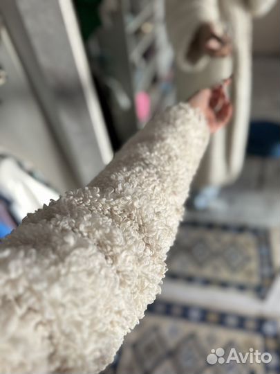 Шуба белая тедди